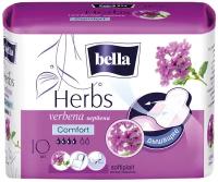 Bella Herbs verbena сomfort Прокладки женские гигиенические ежедневные с экстрактом вербены 10 шт. Впитываемость 4 капли