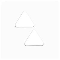 Ручка-кнопка H99, белый треугольник пластик ( 2 шт. )