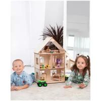 Кукольный дом из фанеры/ Деревянный дом для кукол/ Развивающая игрушка