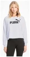 Толстовка, PUMA ESS Cropped Logo Hoodie TR, Женская, размер XS; Black