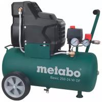 Компрессор поршневой Metabo Basic 250-24 W OF безмасляный 120л/мин 24л 1500Вт зеленый