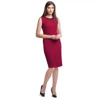 Бордовое платье без рукавов Vilatte (7367, красный, размер: 42)