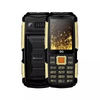 Телефон BQ 2430 Tank Power, 2 SIM, черный/золотой