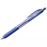 Ручка шариковая автоматическая Crown "Quick Dry" синяя, 0,5мм, грип, гибридные чернила, упаковка 12 шт.