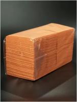 Салфетки бумажные ZELPAPER 24х24 оранжевые, однослойные, 400 шт, 100% целлюлоза