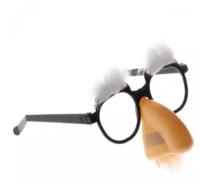 Карнавальные очки-маска брови большой нос 12х11