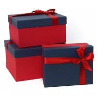 РутаУпак/Комплект подарочных коробок «3в1» Синий/красный