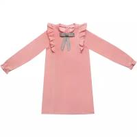 Платье велюровое для девочки Diva Kids, 3-9 лет, 98 -128 см, розовое/ нарядное платье для девочки/ праздничное платье для девочки
