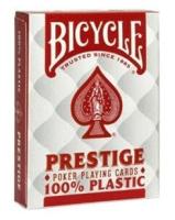 Игральные карты Bicycle Prestige – 100% пластик, красные