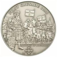 (2009) Монета Острова Кука 2009 год 5 долларов "1-й Крестовый поход" Серебро Ag 925 UNC