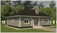 Готовый проект жилого дома SD-proekt 11-0061 (123,33 м2, 13,62*10,84 м, керамический блок 380 мм, декоративная штукатурка)