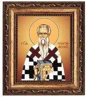 Георгий Антиохийский (Писидийский) святитель, епископ. Икона на холсте. (10 х 12 см / В раме под стеклом)