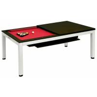 Комплект 2 в 1 «Evolution High Tech» — бильярдный обеденный стол для пула 7 ф + 2 скамьи (венге, столешница, аксессуары + сукно)