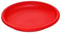 Тарелки одноразовые диаметр 17 см красные 60 штук Мистерия