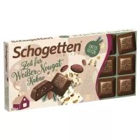 Шоколад Schogetten It's Cocoa White Nougat Time молочный порционный с какао и белой нугой