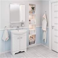 Мебель для ванной / Runo / Авила 60 / тумба с раковиной Уют 60 / шкаф для ванной / зеркало для ванной