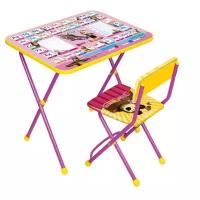 Комплект детской мебели NIKA (Ника) Познайка стол и стул, Маша и Медведь. Азбука 3