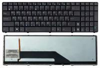 Клавиатура для ноутбука Asus K70I русская, черная с подсветкой