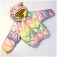 Демисезонная куртка для девочки Спиногрызы Радуга Разноцветный 86р-р