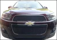 Защита радиатора Chevrolet Captiva 2012-2013 черная 2шт