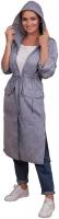 Льняное платье-туника с капюшоном JS-060, размер 48, джинсовый