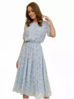 Женское шифоновое платье Olya Stoff, летнее в цветочек, легкое, повседневное, для беременных, миди, нарядное
