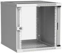 Шкаф монтажный ITK Linea WE (LWE3-12U64-GF) настенный 12U 600x450мм пер. дв. стекл 50кг серый 400мм 200град. IP20