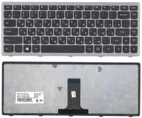 Клавиатура для ноутбука Lenovo 25211166 черная с серой рамкой