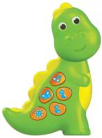 Интерактивная развивающая игрушка Азбукварик Чудо-огоньки Динозаврик, зеленый