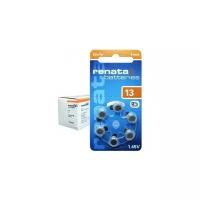 Батарейка RENATA Zinc-Air 13 BL6, 6 шт в упаковке.