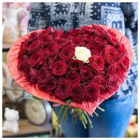 Букет-сердце из роз (41 роза)