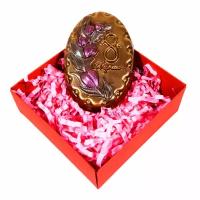 Шоколадная фигурка из бельгийского шоколада "8 марта с цветами