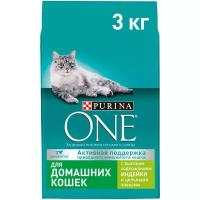 Корм для кошек Purina ONE Для домашних кошек с высоким содержанием Индейки и цельными злаками