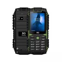 Телефон BQ 2447 SHARKY, 2 SIM, черный/зеленый