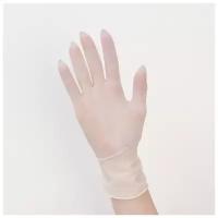 Перчатки хозяйственные латексные неопудренные, размер S, 100 шт/уп, цена за 1 шт, цвет белый