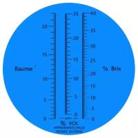Рефрактометр для измерения сахара, спирта и Baume