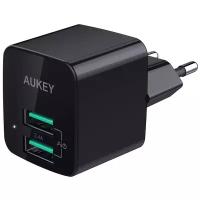 Сетевое зарядное устройство Aukey Travel Charger Dual Port USB-A PA-U32 (Black)