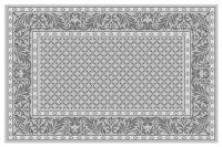 Ковер Люберецкие ковры Эко 77010-55, серый/белый, 1.1 х 0.6 м