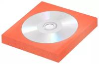 Диск CD-R CMC 700Mb 52x non-print (без покрытия) в бумажном конверте с окном, красный, 100 шт