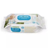 Детские влажные салфетки SYNERGETIC Pure&Nature «Пантенол и овсяное молочко» гипоаллергенные, биоразлагаемые, для новорожденных 0+, 90 шт
