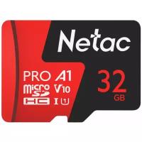 Карта памяти Netac MicroSD 32GB V10A1C10 100Mb/s+adp
