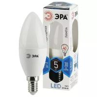 Лампочка светодиодная ЭРА STD LED B35-5W-840-E14 Е14 5Вт свеча белый свет, 10шт