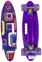 Скейтборд для детей и взрослых / Пенни борд подростковый / светящиеся колеса / для девочки для мальчика