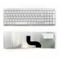 Клавиатура для ноутбука Acer Aspire 5810T белая, без рамки, плоский Enter