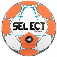Мяч Select гандбольный Select Ultimate EHF, 2, оранжевый, профессиональный, ручная сшивка