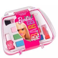 Детская декоративная косметика для девочек "Косметичка" Barbie. Тени, помада, лак для ногтей. Набор детской косметики