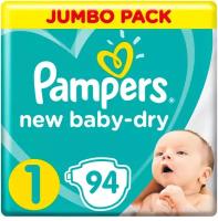 Подгузники PAMPERS New Baby-Dry (Памперс Нью Бэби) 1 Newborn (2-5 кг), 94 шт
