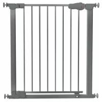 Ворота безопасности на распорках Safe & Care Черно-серые без доводчика (Проем 73.5-122,5 cм)