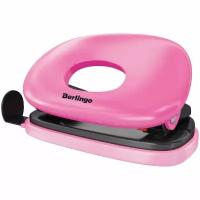 Дырокол Berlingo "Round" 10л, пластиковый, розовый