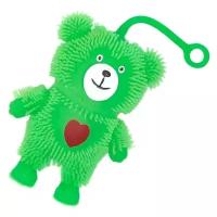 Игрушка прыгунок светящийся мишка зеленый